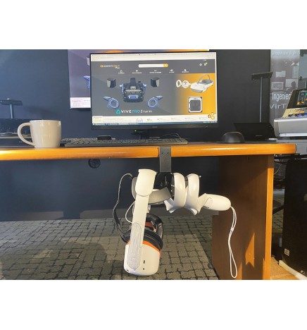Einstellbare und drehbare Schreibtischhalterung für Virtual-Reality-Headsets und -Controller (VR) immersive display france paris